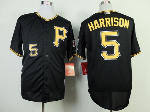 Pirates #5 Josh Harrison Black Cool Base Stitched MLB Jersey - Click Image to Close